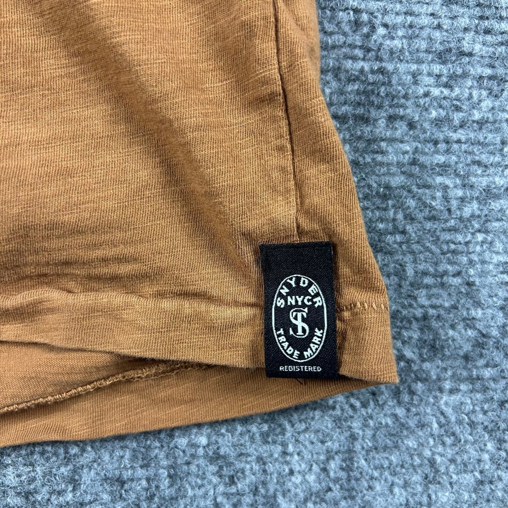 Todd Snyder Pocket T-Shirt Mens L Brown Long Sleeve Slub Cotton Crew Neck - Picture 3 of 9